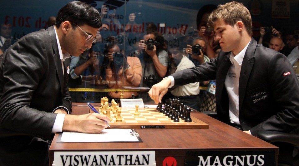 la segunda partida del match entre Carlsen y Anand
